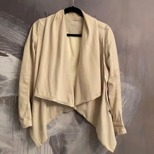 Blank NYC • Shawl • Ivory • Leather • Knit • Size XS